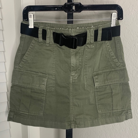 Y2k American eagle hi rise aline mini preppy skirt size 0 - Picture 1 of 8